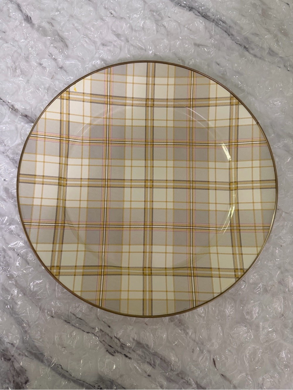MacKenzie-Childs tartan Plaid charger  Plate